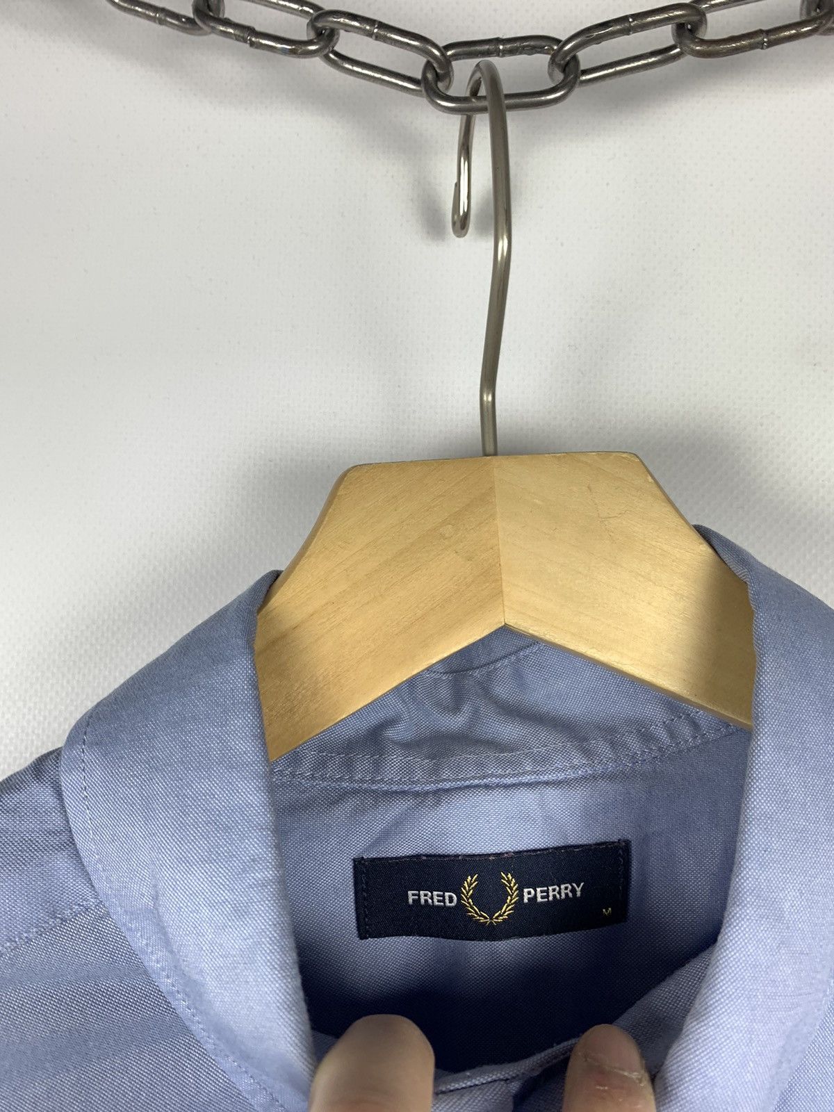 Fred Perry Fred Perry Button-Down Shirt Formal Blue Size M England 90s Size US M / EU 48-50 / 2 - 4 Thumbnail