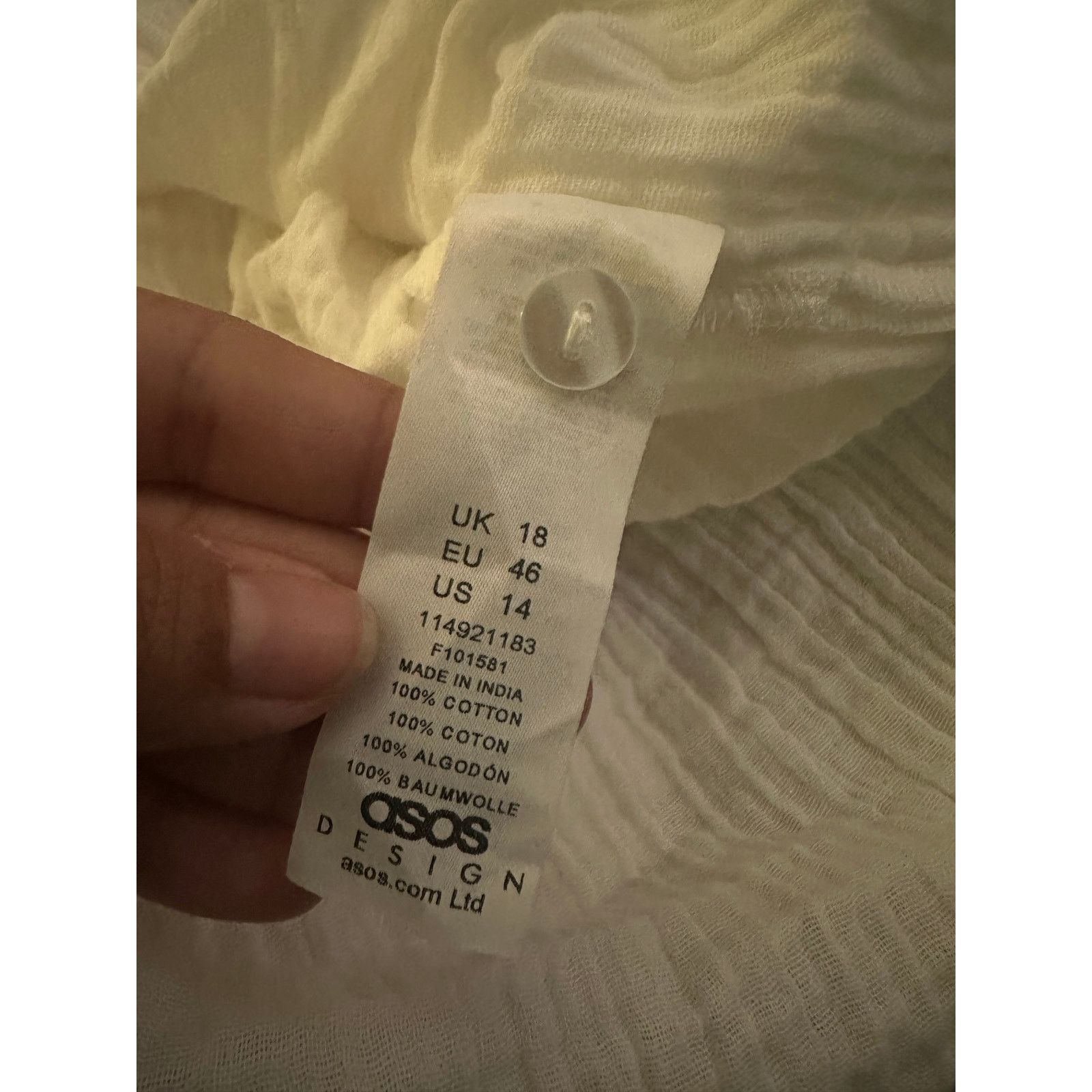 Asos ASOS DESIGN white double cloth oversized mini shirt dress Size XL / US 12-14 / IT 48-50 - 9 Thumbnail