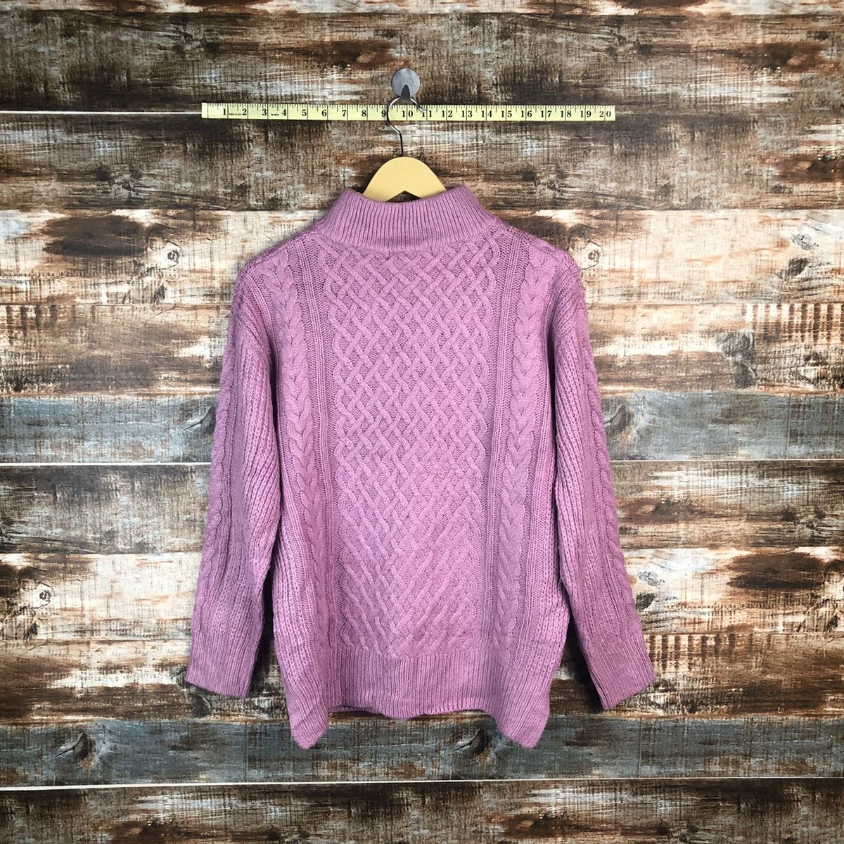 Homespun Knitwear × Japanese Brand American Holic Pink cable Knitwear #A1889 Size M / US 6-8 / IT 42-44 - 11 Thumbnail