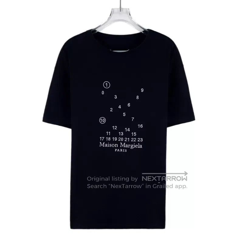 Maison Margiela Maison Margiela Black logo letter print cotton round-neck Size US XL / EU 56 / 4 - 1 Thumbnail