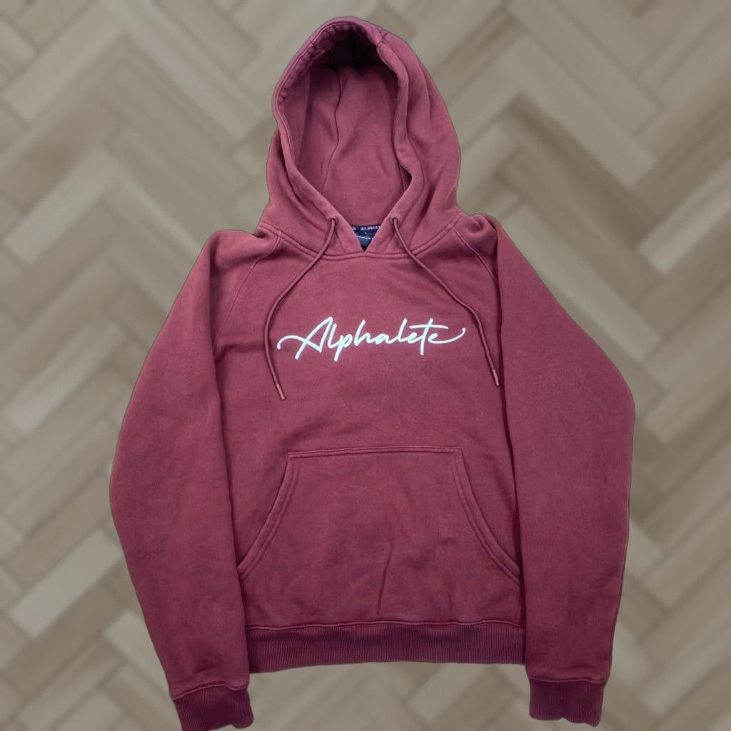 Vintage ALPHALETE Womens Hoodie Pullover S Red Maroon Casual Activewear Gym Training - 6952 Ladies Sweatshirt Clothing Size S / US 4 / IT 40 - 1 Thumbnail