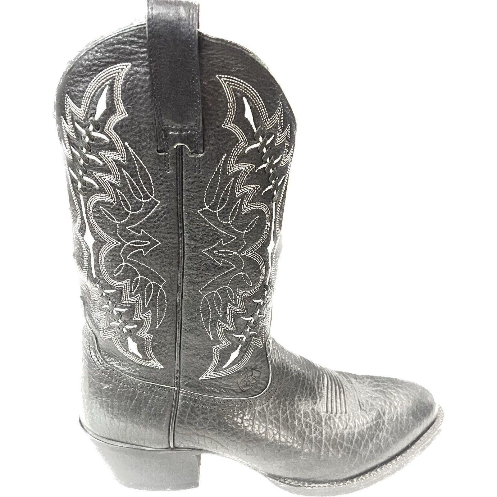 Ariat Ariat Heritage men's black leather western boots 37423 10 EE Size US 10 / EU 43 - 3 Thumbnail