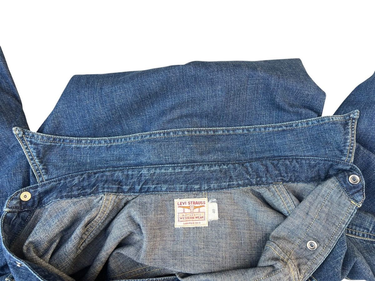 Levi's Vintage 2000 Levi’s Longhorn Snap Button Denim Western Shirt Size US L / EU 52-54 / 3 - 13 Thumbnail