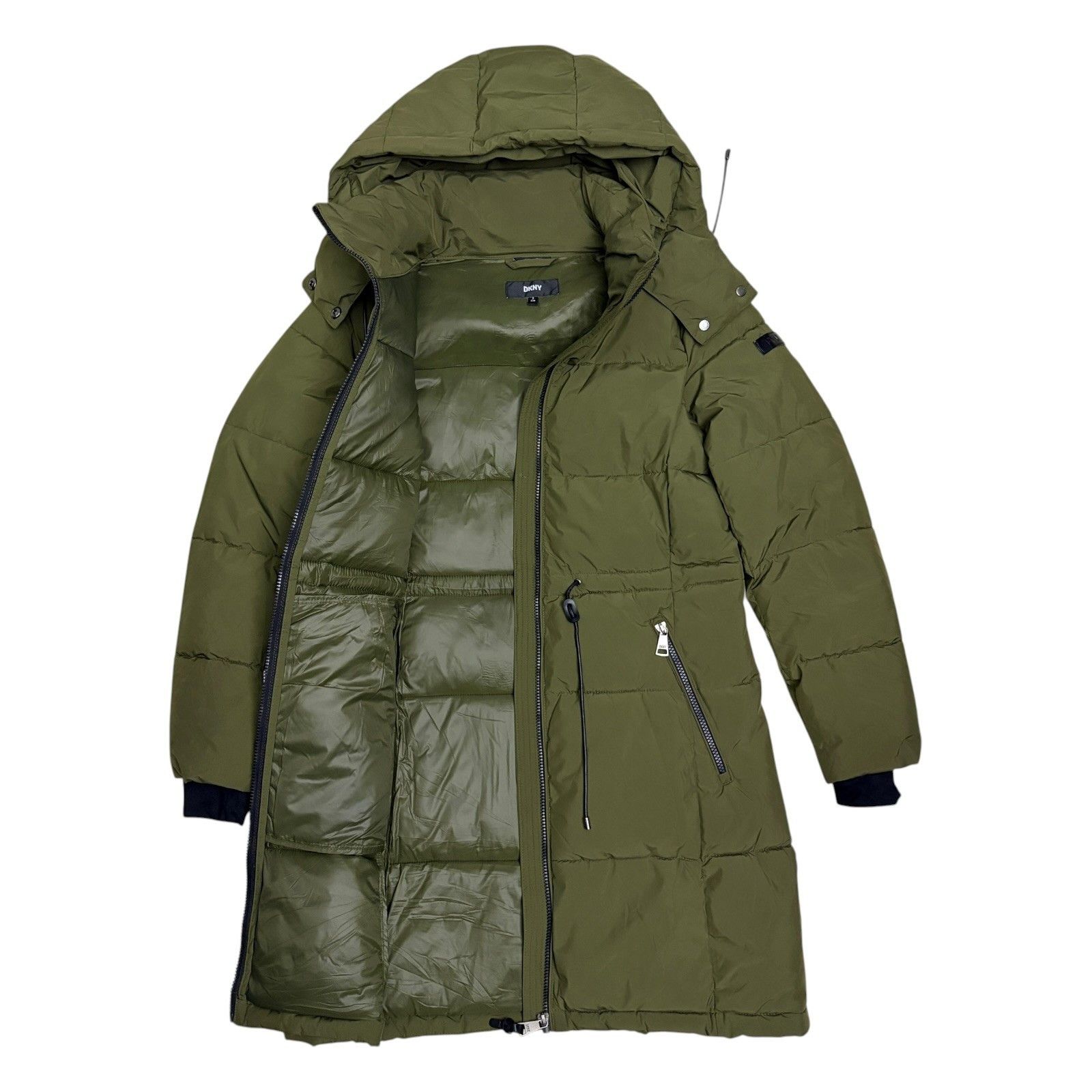 DKNY DKNY Designer Long Winter Puffer Parka Jacket Coat Small Size S / US 4 / IT 40 - 1 Thumbnail