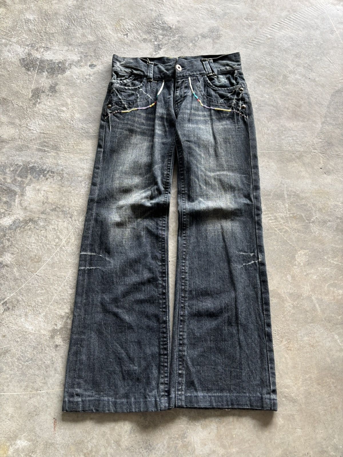 FLARE BCBG JAPANESE JEANS PUNK STYLE WASHED SEASON FADE