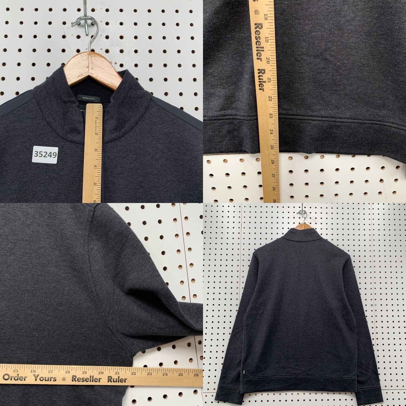 Hugo Boss Hugo Boss Wool 1/4 Zip Sweater Mens Medium Gray Long Sleeve Pullover 22x25.5 Size US M / EU 48-50 / 2 - 8 Thumbnail