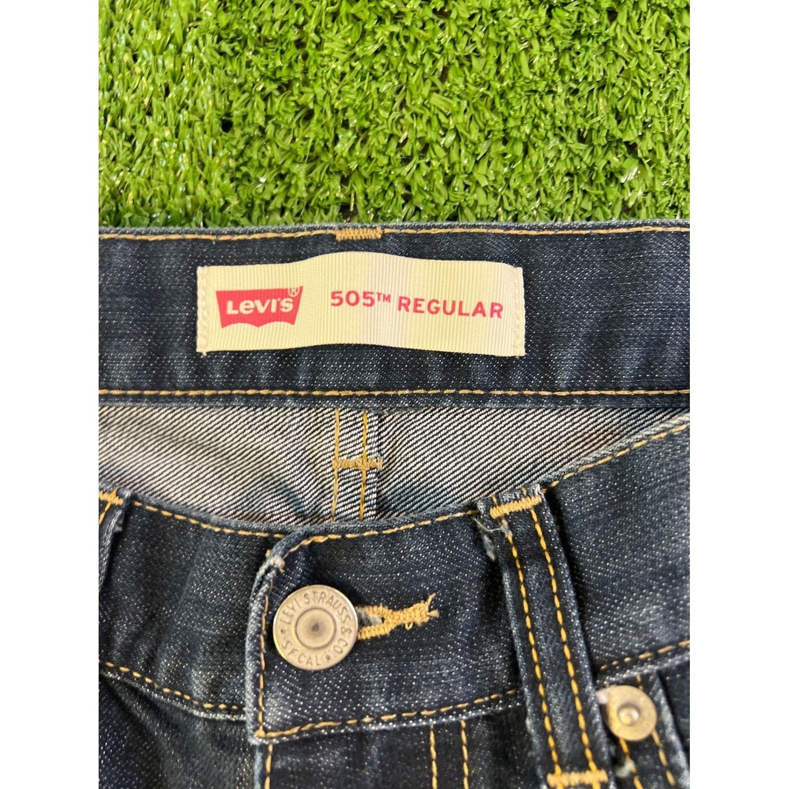 Levi's Levis 505 Regular Straight Jeans Womens Dark Wash 16R 28X28 Size 28" / US 6 / IT 42 - 4 Thumbnail