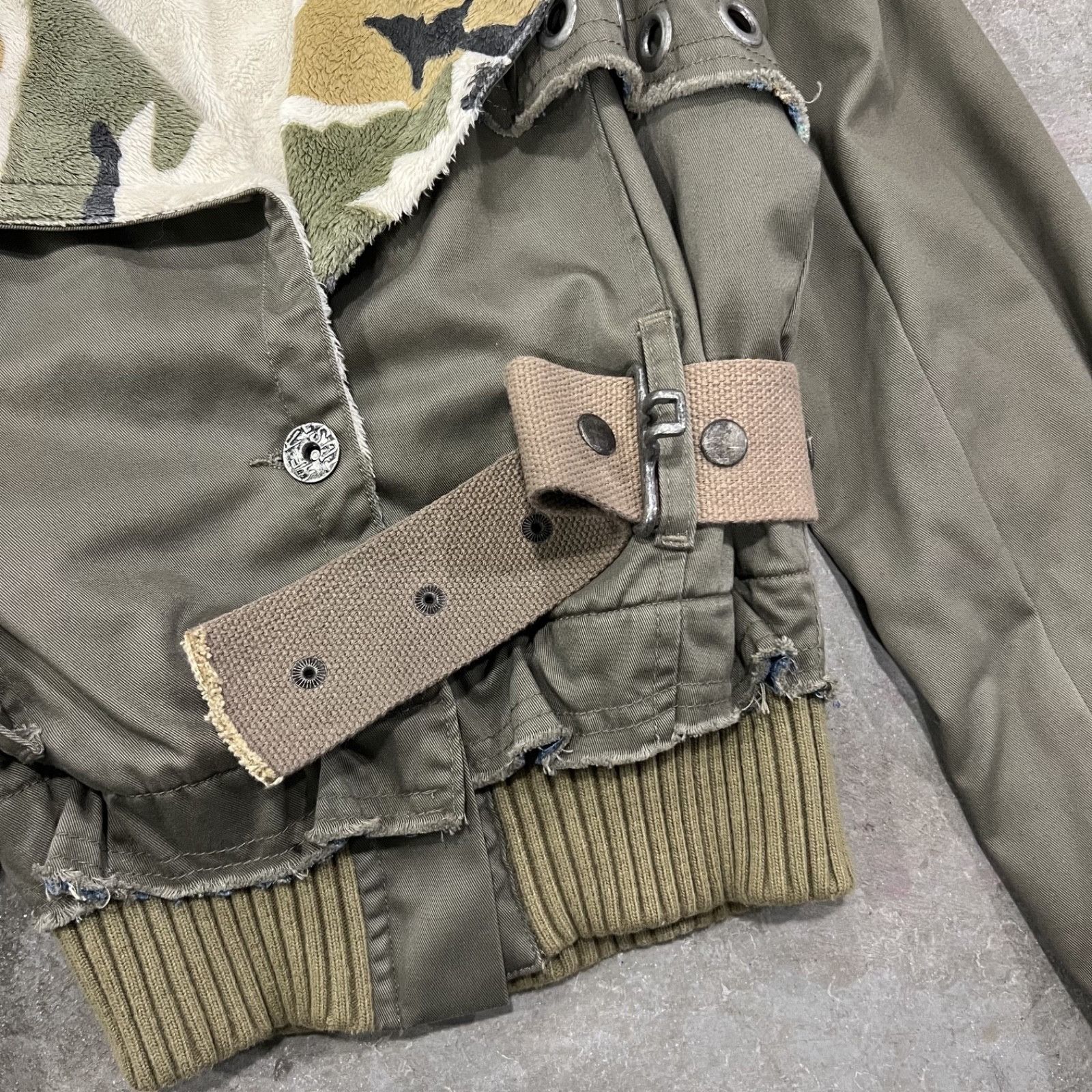 Vintage Y2K WE-R We Are Angels Cropped Army Jacket 9835AC Size XS / US 0-2 / IT 36-38 - 11 Thumbnail