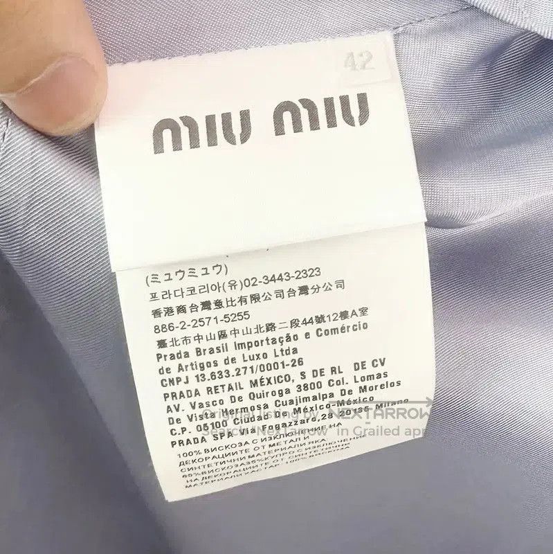 Miu Miu Miu Miu Women's Blue Wool Coat . Size XXS / US 00 / IT 34 - 4 Thumbnail