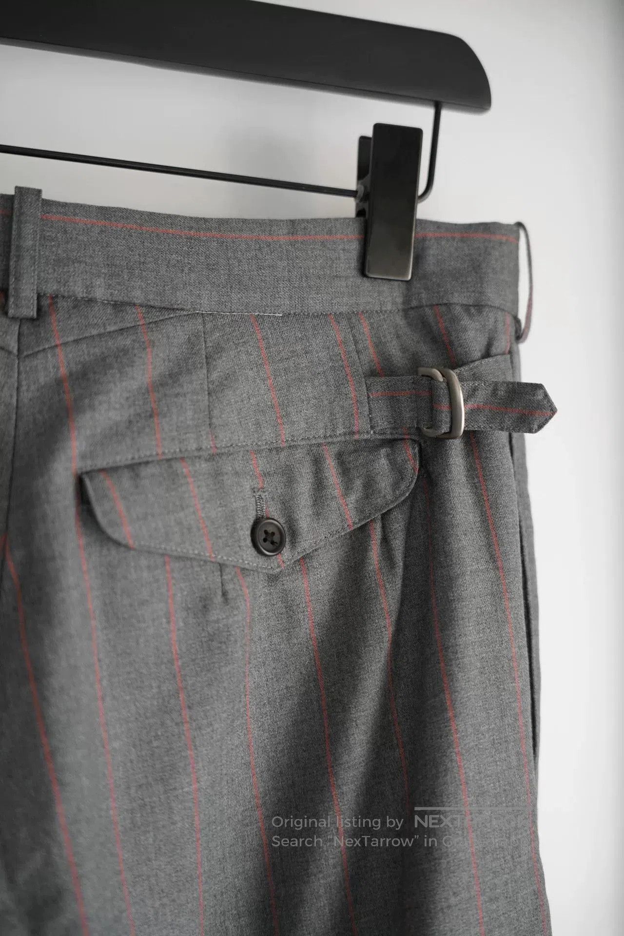 Yohji Yamamoto Gray Orange Striped Pants.