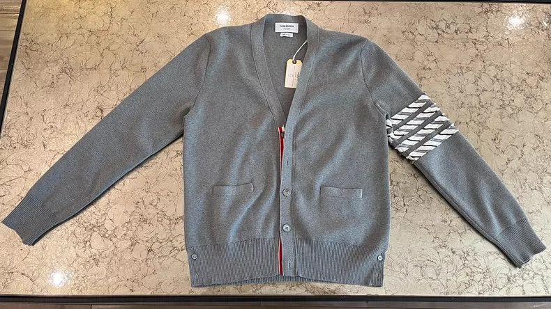 Thom Browne Classic five-button four-bar cardigan 2505-Next