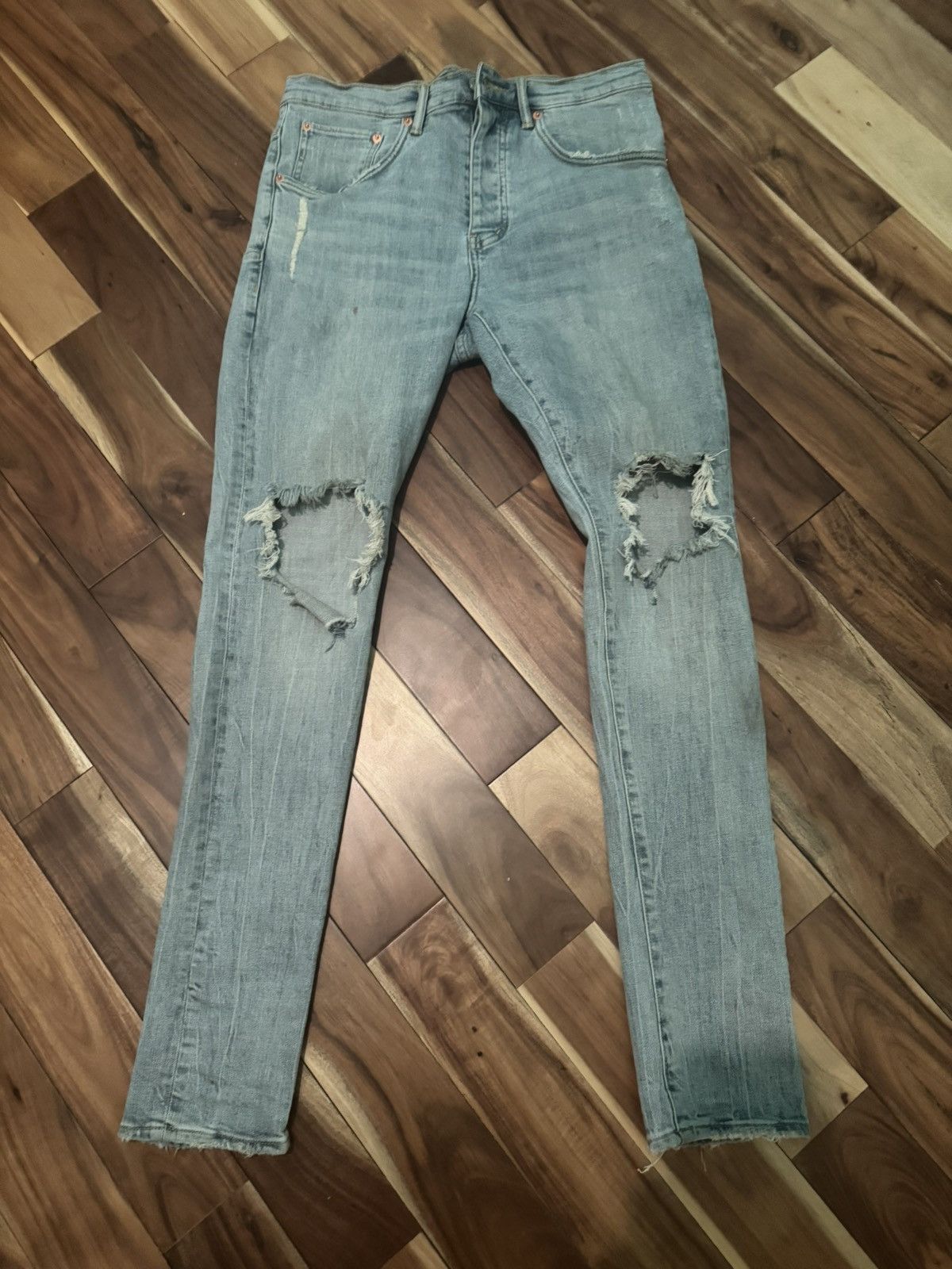 Purple Brand Purple Brand distressed skinny jeans Size US 32 / EU 48 - 1 Thumbnail