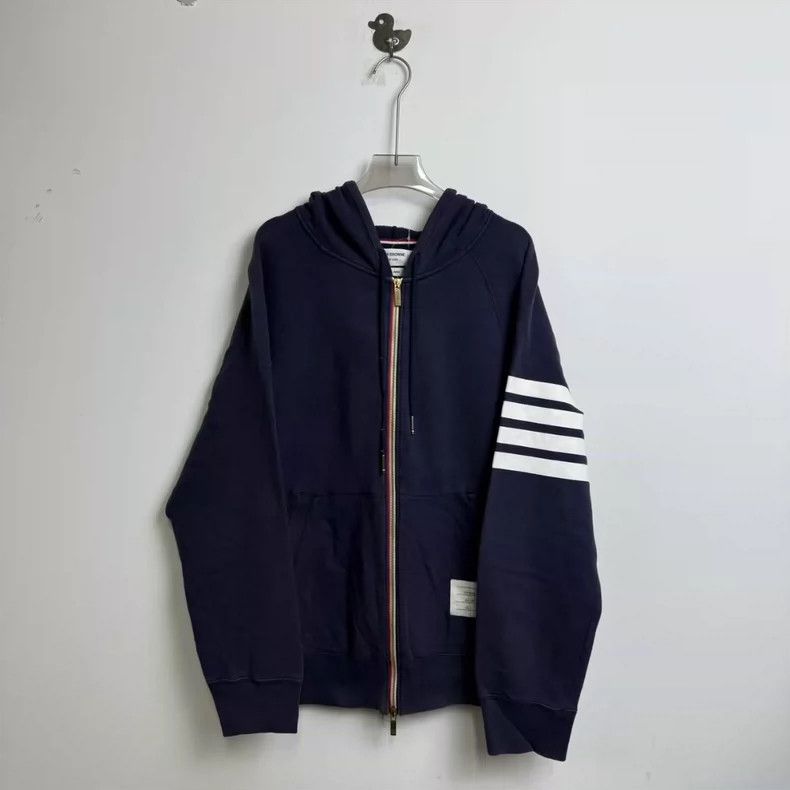 Thom Browne Thom browne Classic four-striped tie-string hooded sweatshi Size US XXL / EU 58 / 5 - 1 Thumbnail