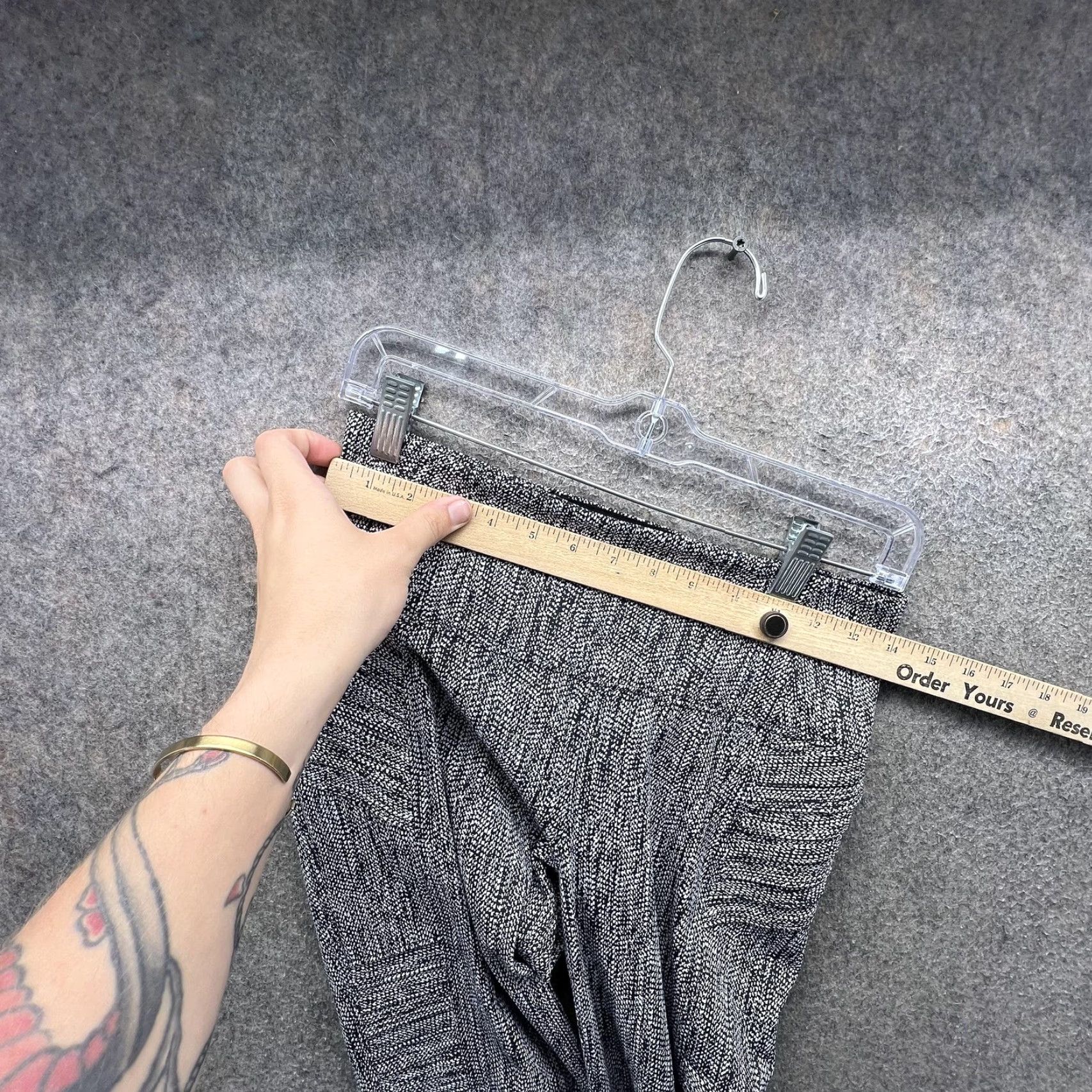 Athleta Athleta Leggings Womens Small Gray Textured Knit Ankle Zip High Rise Yoga Pants Size 28" / US 6 / IT 42 - 3 Thumbnail