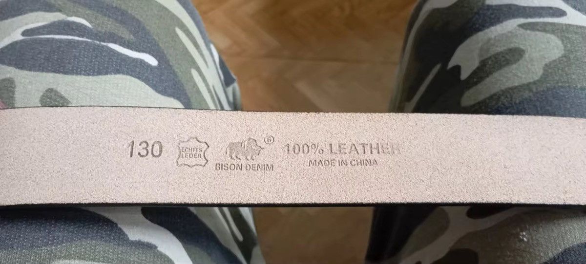 Japanese Brand × Leather Genuine Leather Belt Bison Denim Size ONE SIZE - 6 Thumbnail