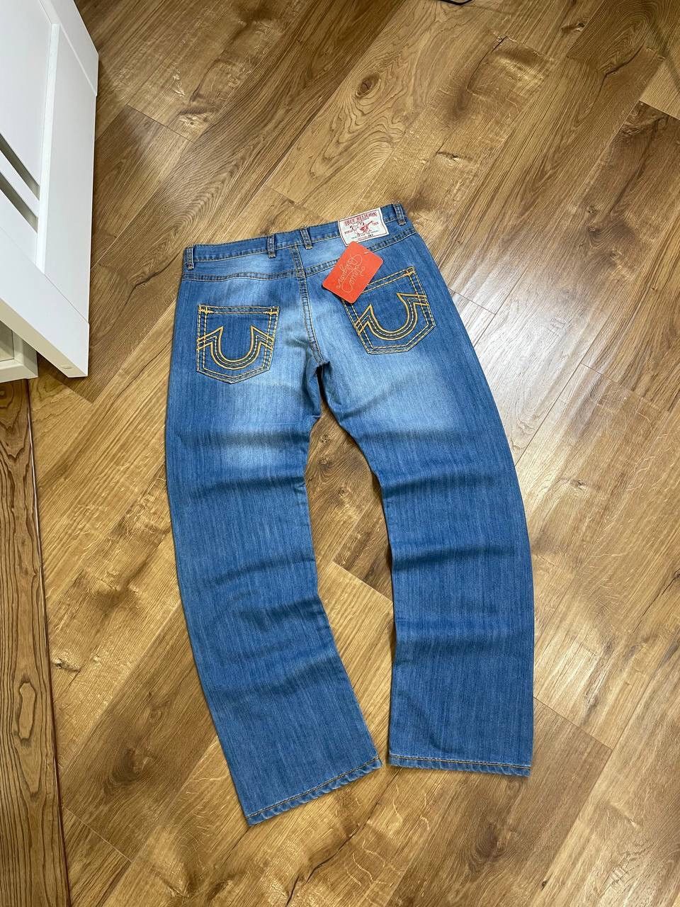 image of 90’S Y2K Style True Religion Blue Stonewashed Jeans, Men's (Size 38)