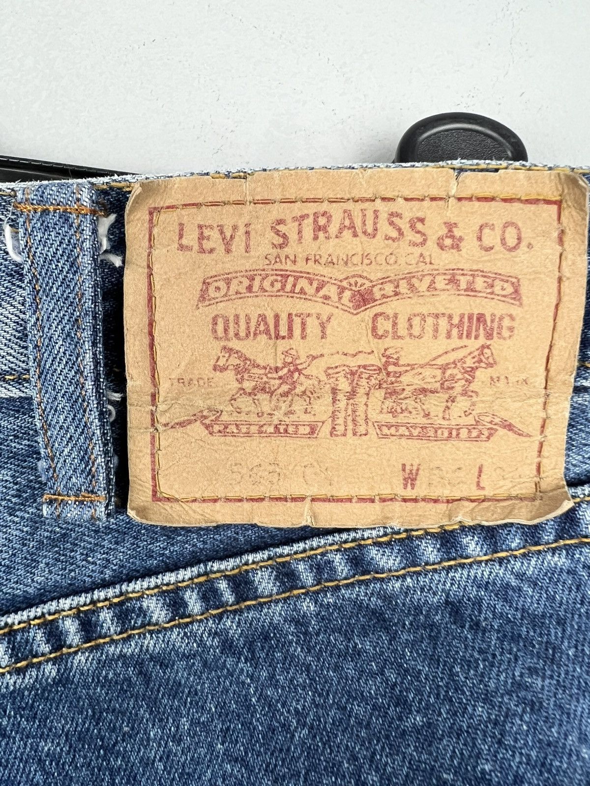 Levi's × Vintage Rare Levis 565 04 made in UK vintage 90s Size US 36 / EU 52 - 7 Thumbnail