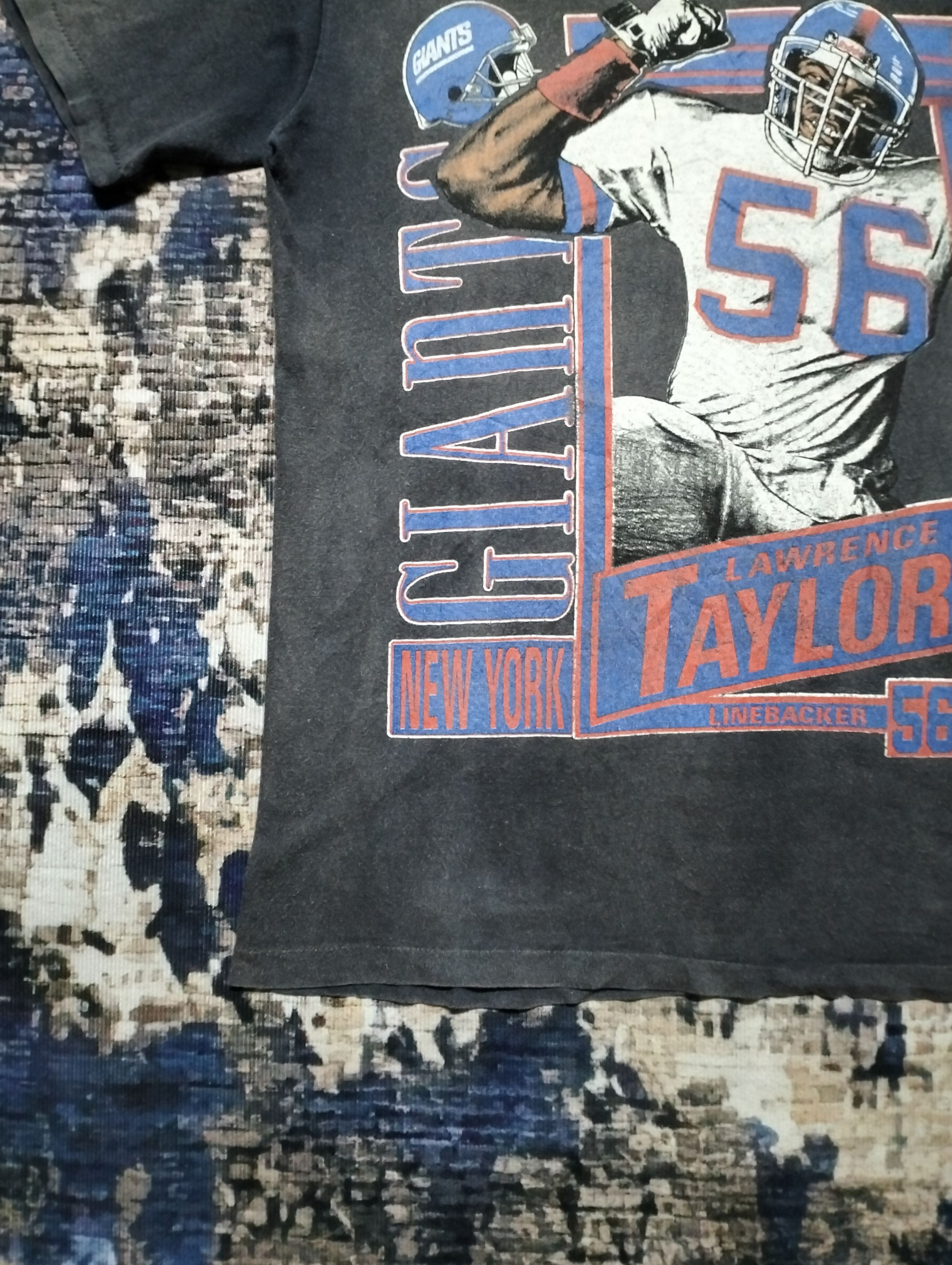 NFL VTG USA Nutmeg Black NFL New York Giants Lawrence Taylor Tee Size US M / EU 48-50 / 2 - 8 Thumbnail