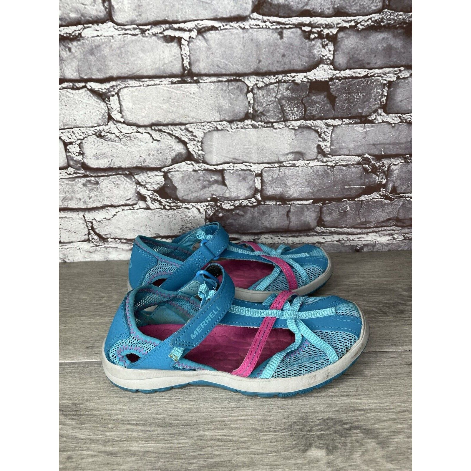 Merrell Merrell 61594 Blue Textile Synthetic Mesh Maryjane Strap Sho Size US 5 / IT 35 - 17 Thumbnail