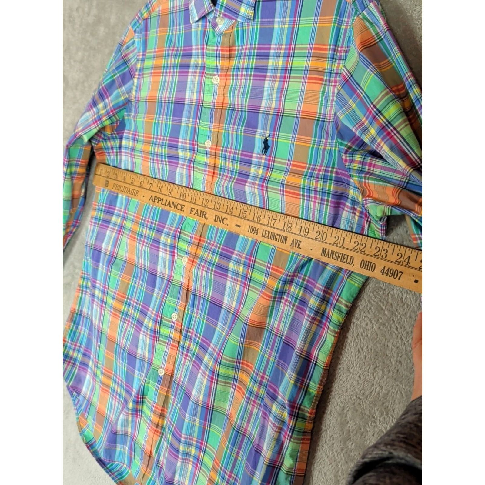 Polo Ralph Lauren Polo Ralph Lauren Pastel Plaid Shirt Mens L Long Sleeve Stretch Cotton Preppy Shirt Size US L / EU 52-54 / 3 - 5 Thumbnail