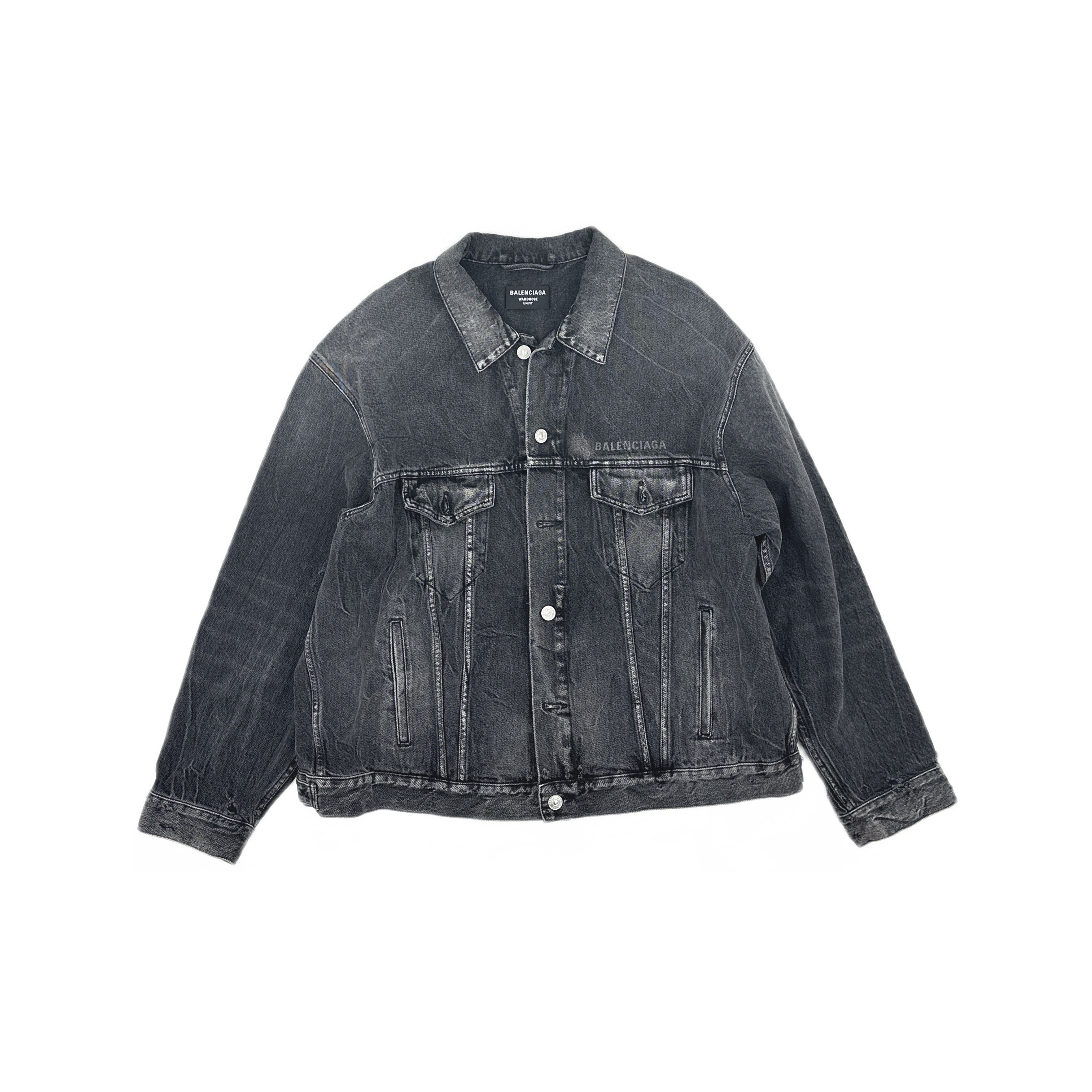 Balenciaga Balenciaga Drip Peace Smiley Denim Jacket M Size US M / EU 48-50 / 2 - 1 Thumbnail