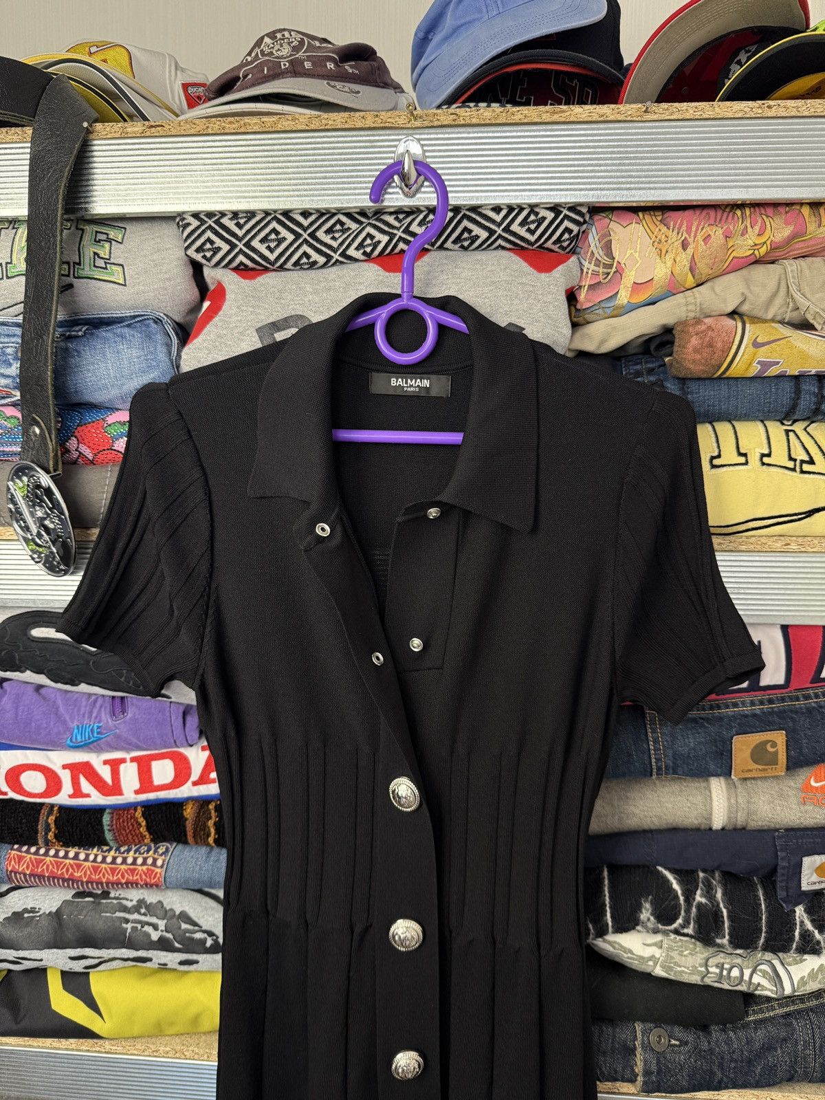 Balmain Balmain Arhive Fine knit dress with Metal buttons Size M / US 6-8 / IT 42-44 - 7 Thumbnail