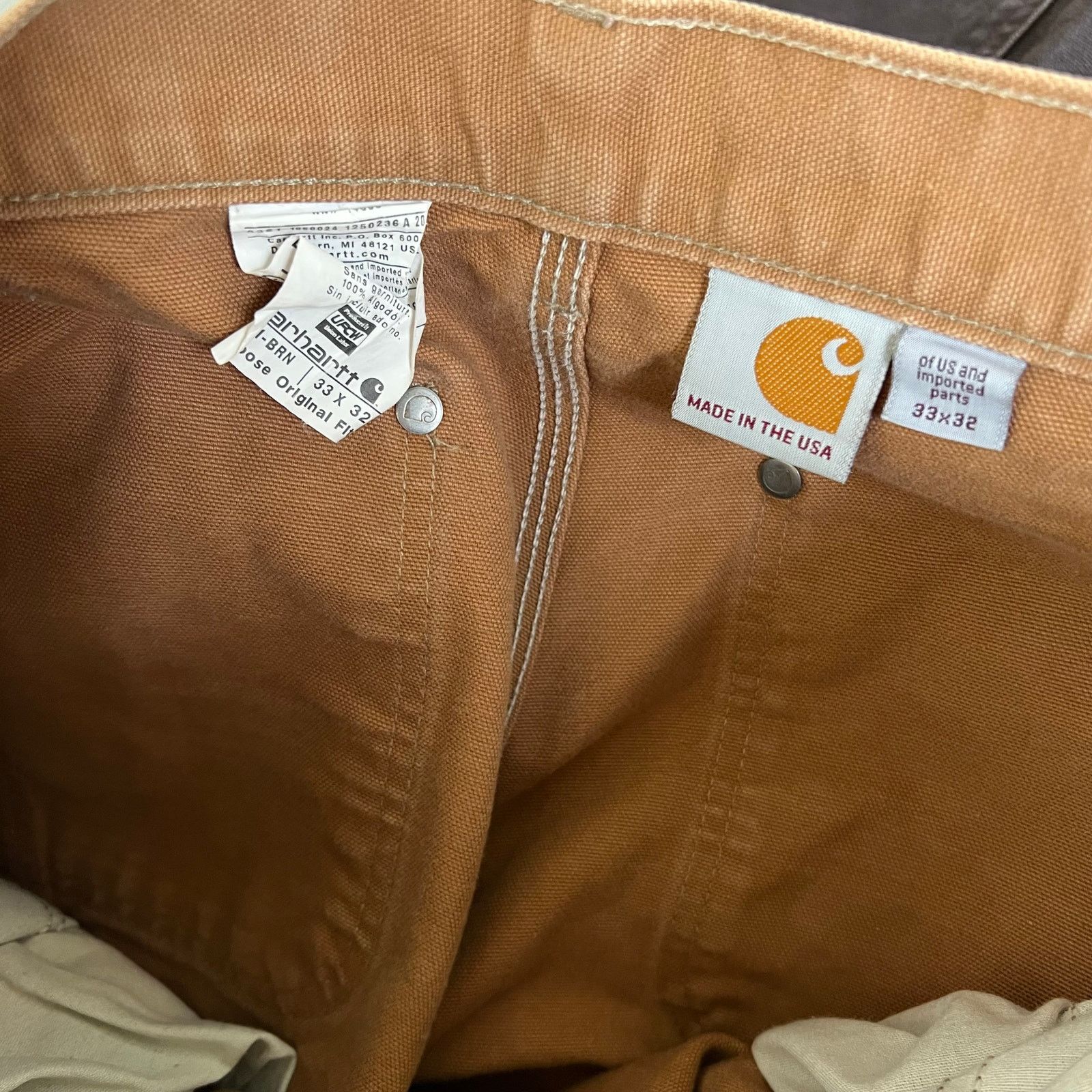 Carhartt × Vintage Carhartt brown double knee work wear carpenter pants Size US 32 / EU 48 - 7 Thumbnail