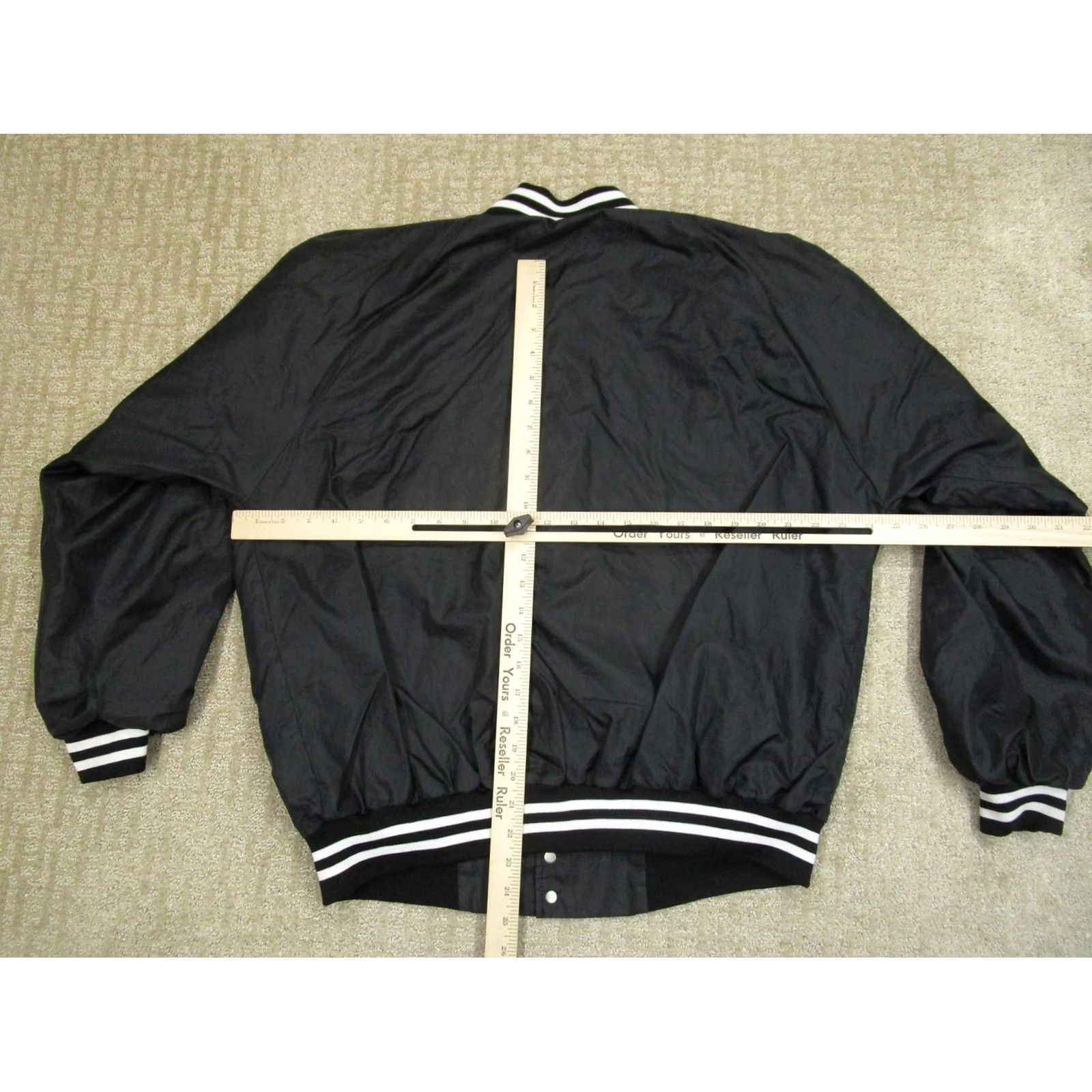 Logo 7 VINTAGE K-Products Jacket Mens XL Black Nylon Varsity USA Snap Front Size US XL / EU 56 / 4 - 5 Thumbnail