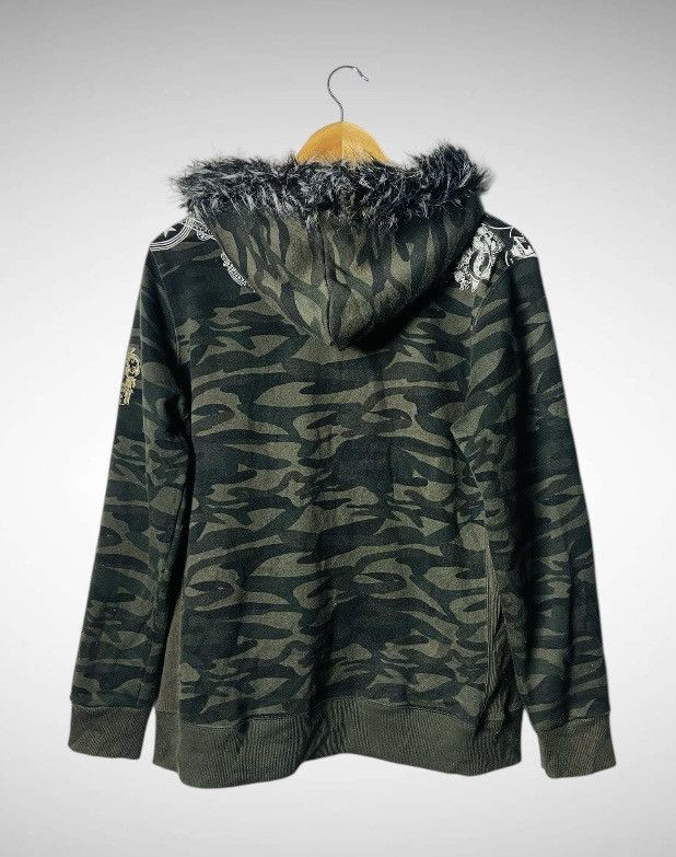 Splendid Splendid Satisfaction Camo Hoodie Faux Fur Hood Y2K Grunge Size US L / EU 52-54 / 3 - 3 Thumbnail
