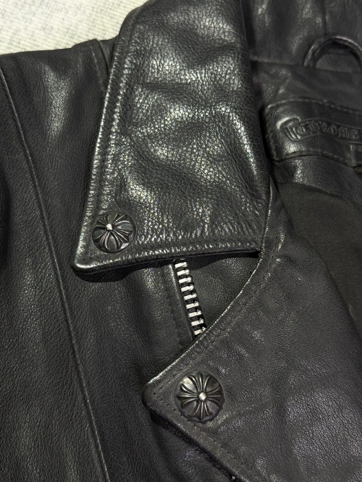 Chrome Hearts Chrome Hearts - Big Cross Belted Leather Biker Jacket Size US S / EU 44-46 / 1 - 14 Thumbnail