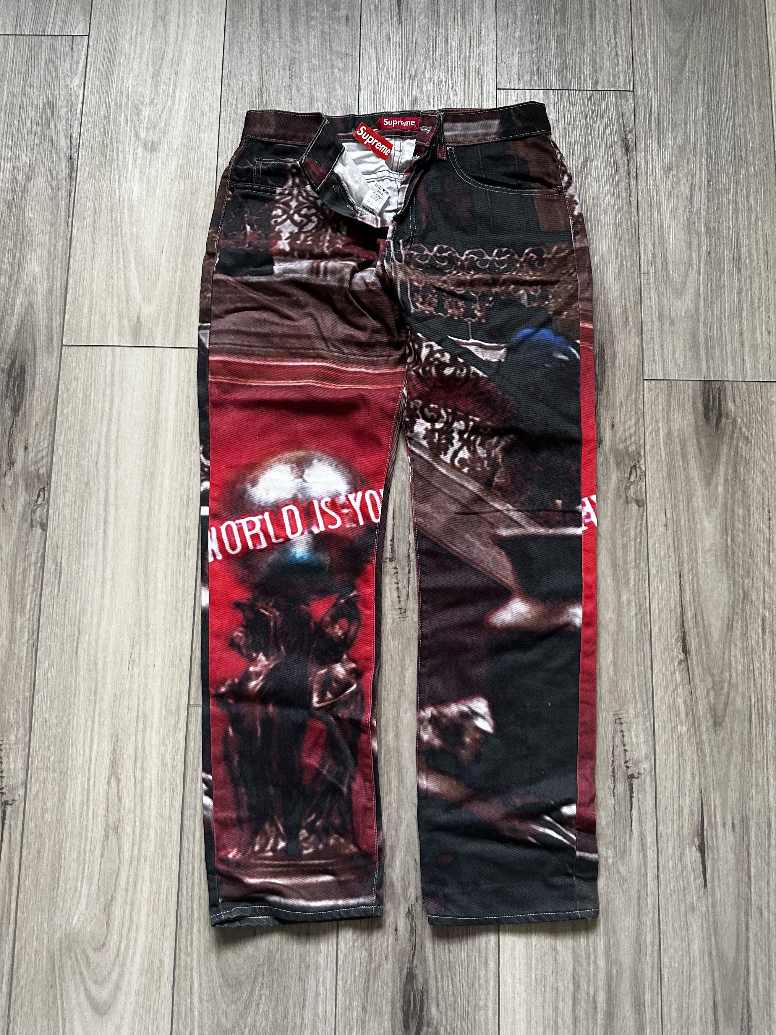 Supreme Supreme FW 2017 Scarface the World Is Yours Jeans Size US 32 / EU 48 - 2 Thumbnail