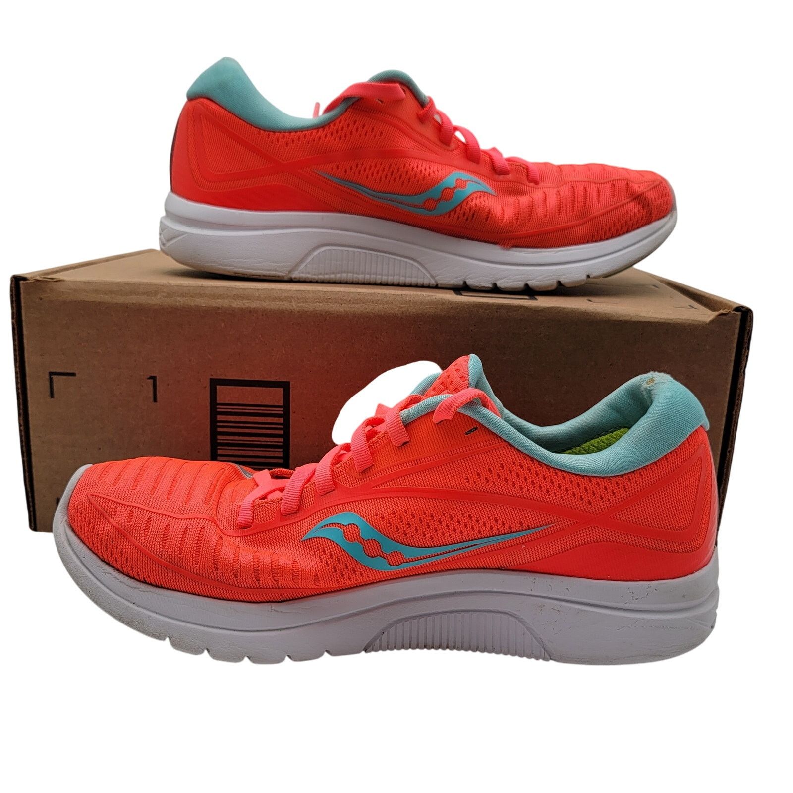 Saucony Saucony Wmns Kinvara 10 Running Shoes - Vizicoral/Blue Sz 9 Size US 9 / IT 39 - 2 Thumbnail