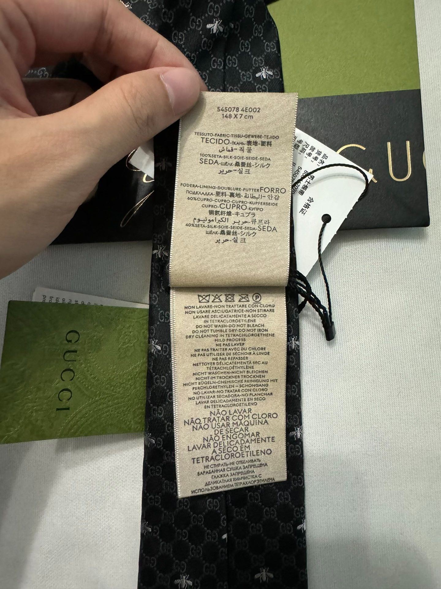 Gucci Gucci brand-new full-print little bee classic tie 2501-Next Size ONE SIZE - 4 Thumbnail