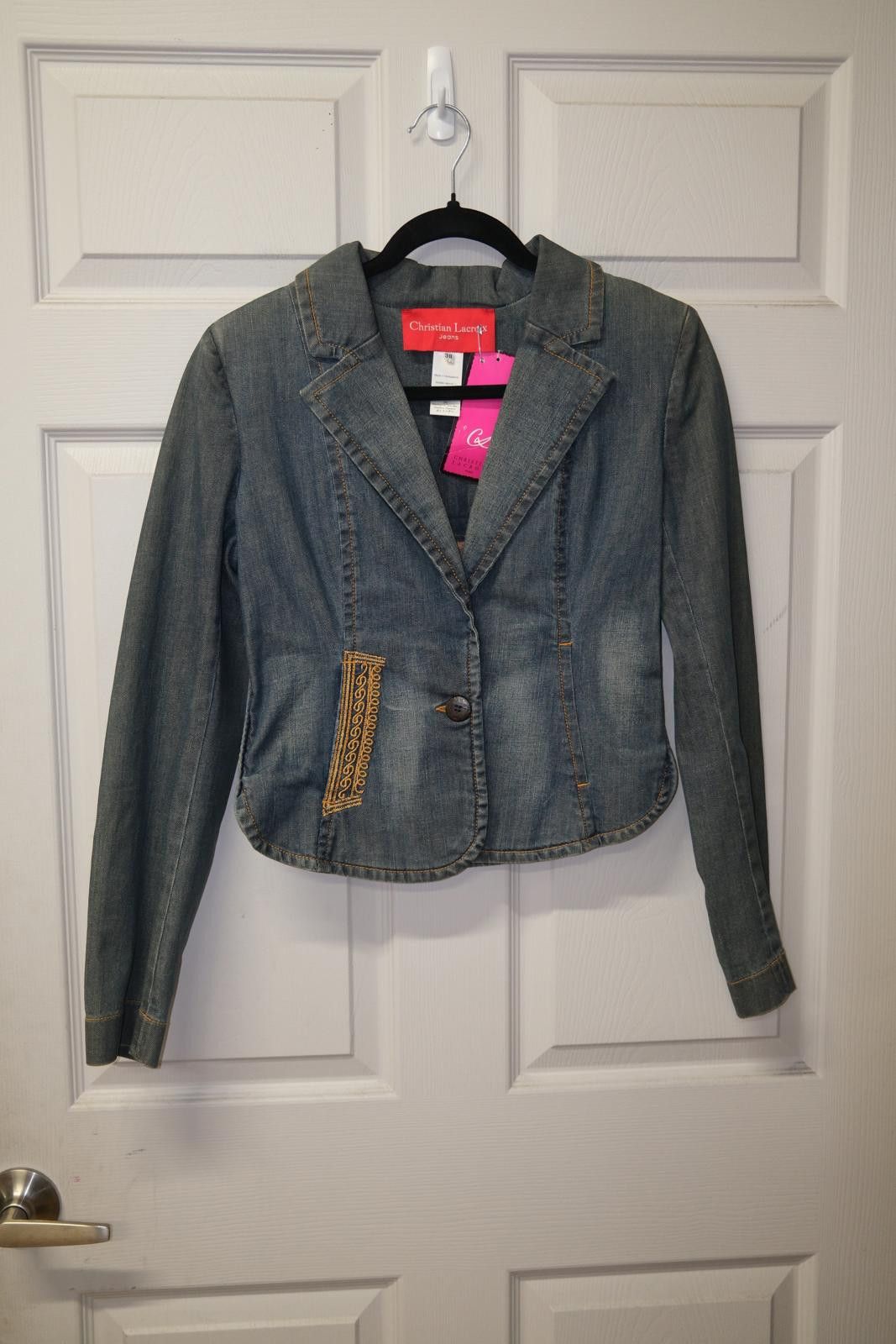 Christian Lacroix 00's Christian Lacroix Jeans Cropped Denim Blazer Size XS / US 0-2 / IT 36-38 - 1 Thumbnail