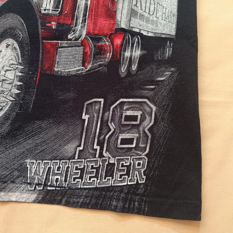 Fruit Of The Loom Truckers Black Tshirt Big Graphic Print Wolf Truck Mens M Size US M / EU 48-50 / 2 - 6 Thumbnail