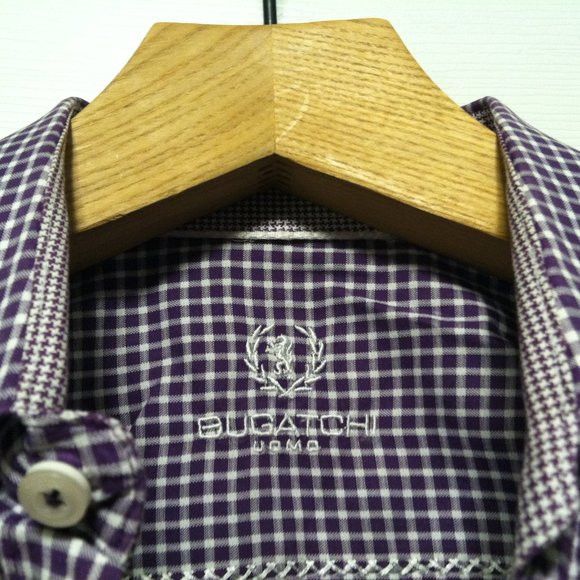 BUGATCHI BUGATCHI MENS PRE-OWNED COTTON CASUAL SHIRT SIZE: 17.5/34-35 Size US XL / EU 56 / 4 - 5 Thumbnail