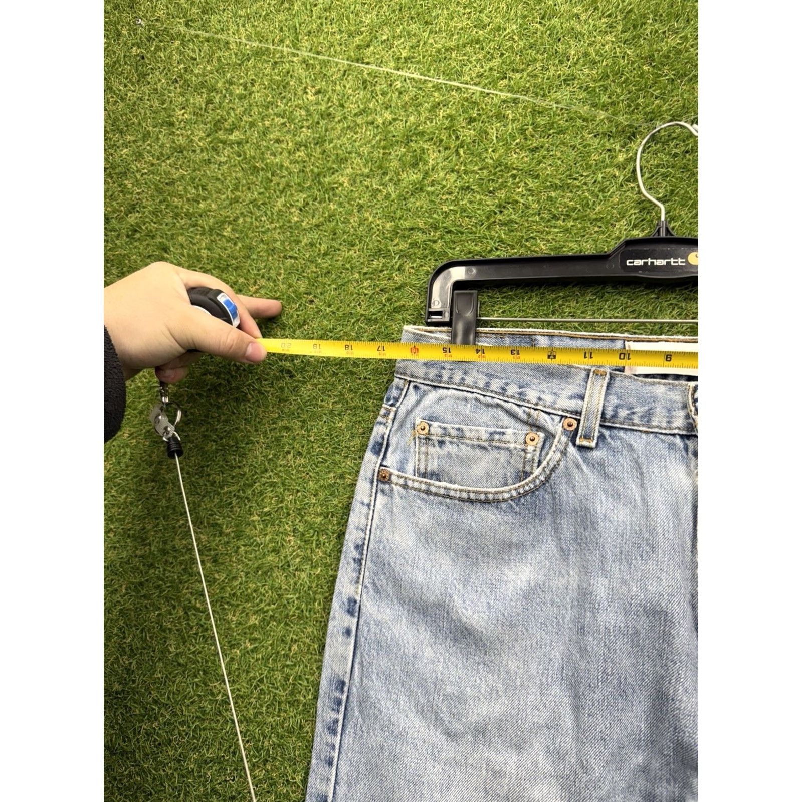 Levi's Levi's 505 Jeans Mens 34x30 Regular Straight Light Wash Denim Casual Vintage 90s Modern Mens Jeans Size US 34 / EU 50 - 5 Thumbnail