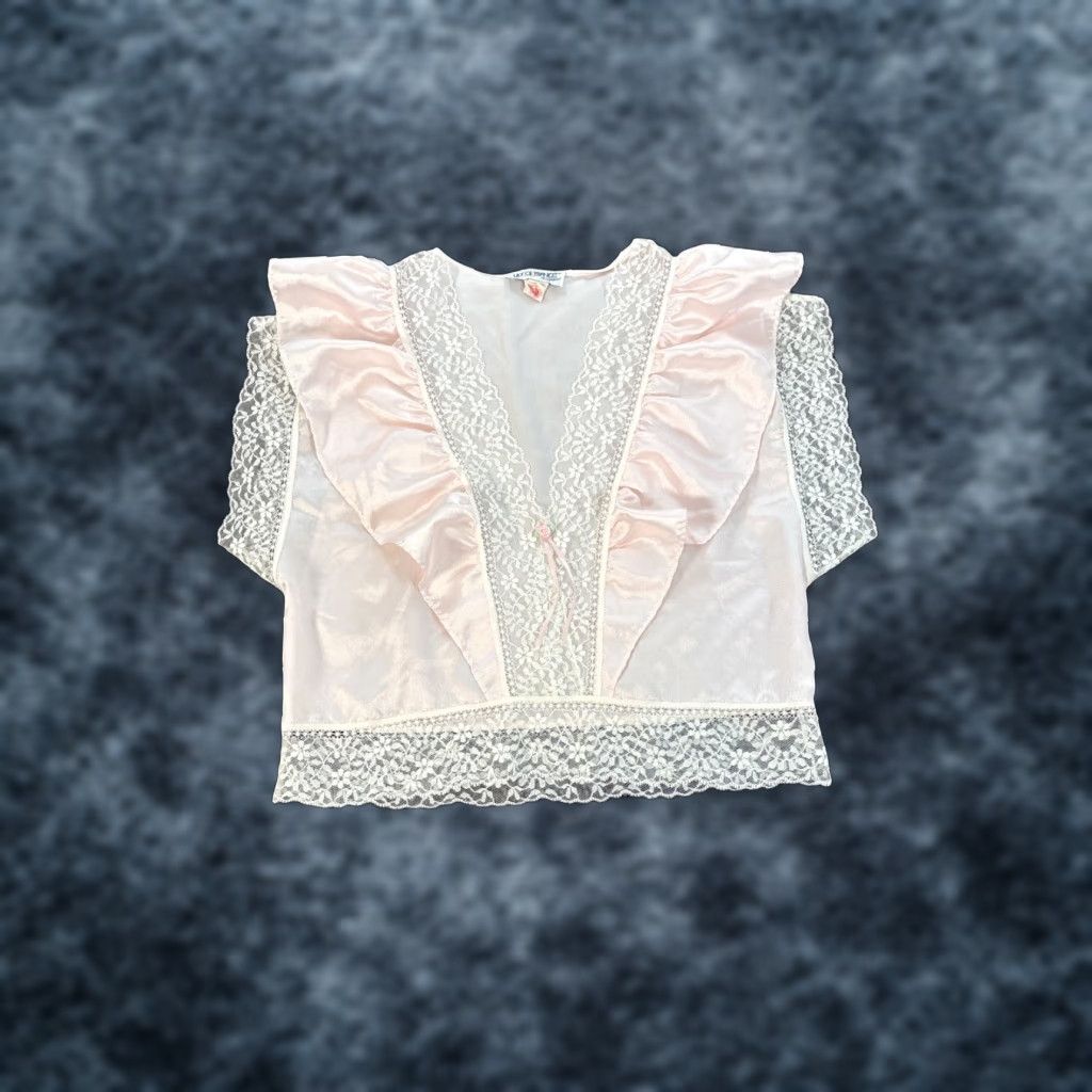 Vintage VINTAGE Lily Of France Top Sleepware Sleeveless Pink Floral Lace 90s lingerie S Women Size S / US 4 / IT 40 - 1 Thumbnail
