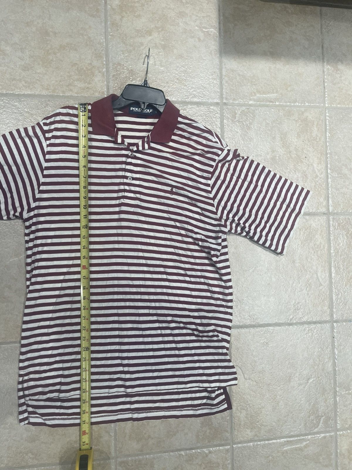 Ralph Lauren Polo Ralph GOLF Lauren Red Striped Polo Short Sleeve Size US L / EU 52-54 / 3 - 5 Thumbnail