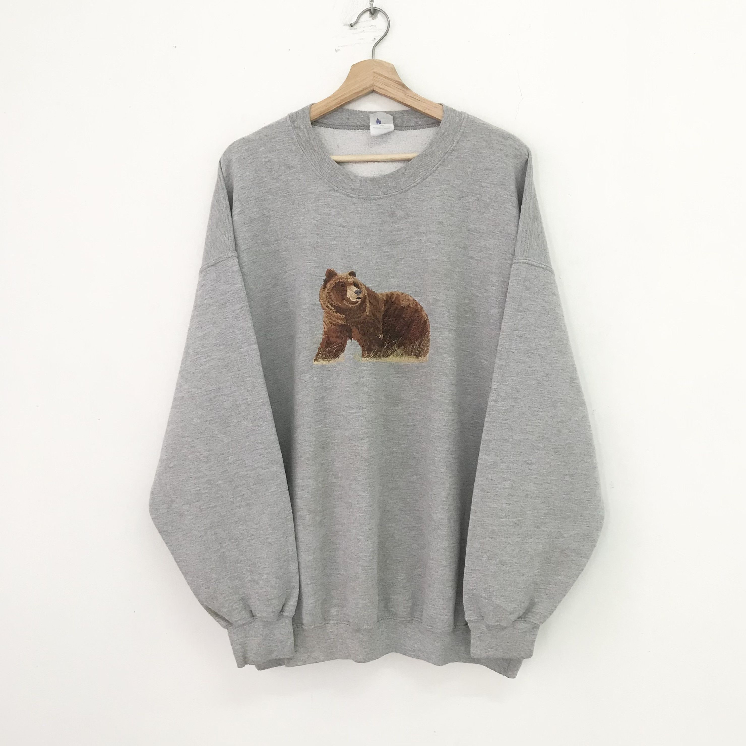 Arts & Science Vintage Grizzly Bear Gray Sweatshirt 2Xlarge Size US XXL / EU 58 / 5 - 1 Thumbnail