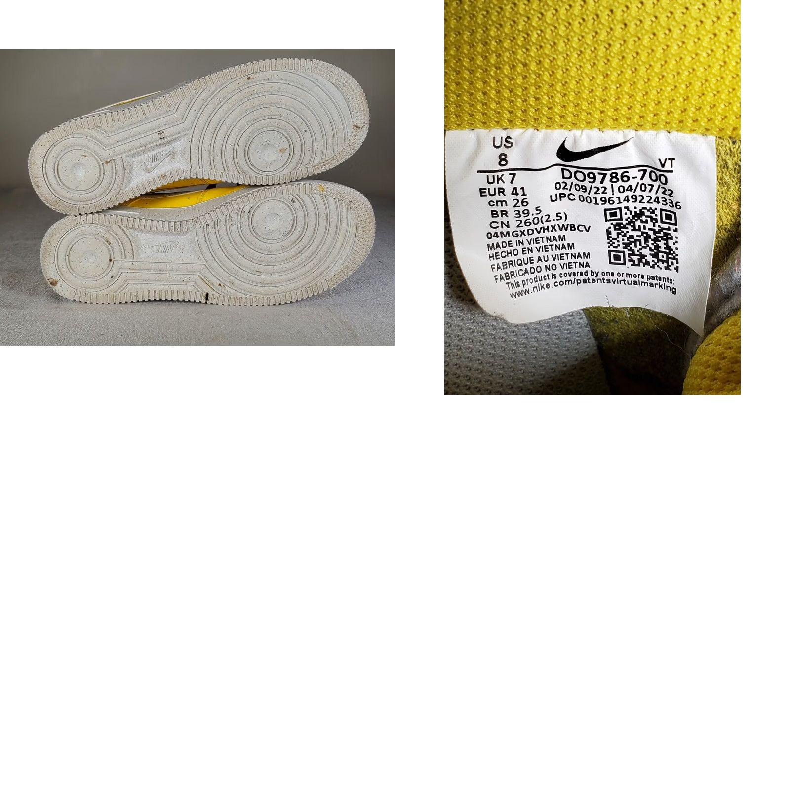Nike Nike Air Force 1 '07 LV8 Sneakers D09786-700 Tour Yellow / Sail-Black Men US 8 Size US 8 / EU 41 - 9 Thumbnail