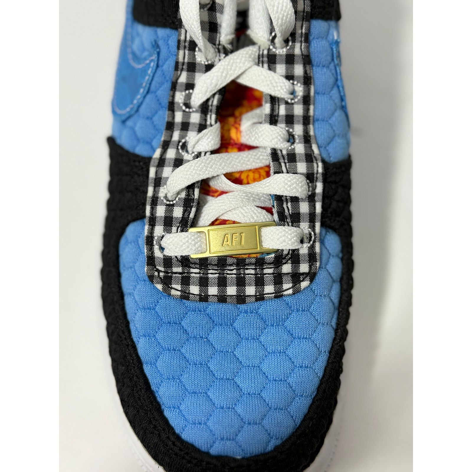 Nike Nike Air Force 1 LV8 Women's Blue Black Quilted Patchwork Size US 6.5 / IT 36.5 - 5 Thumbnail