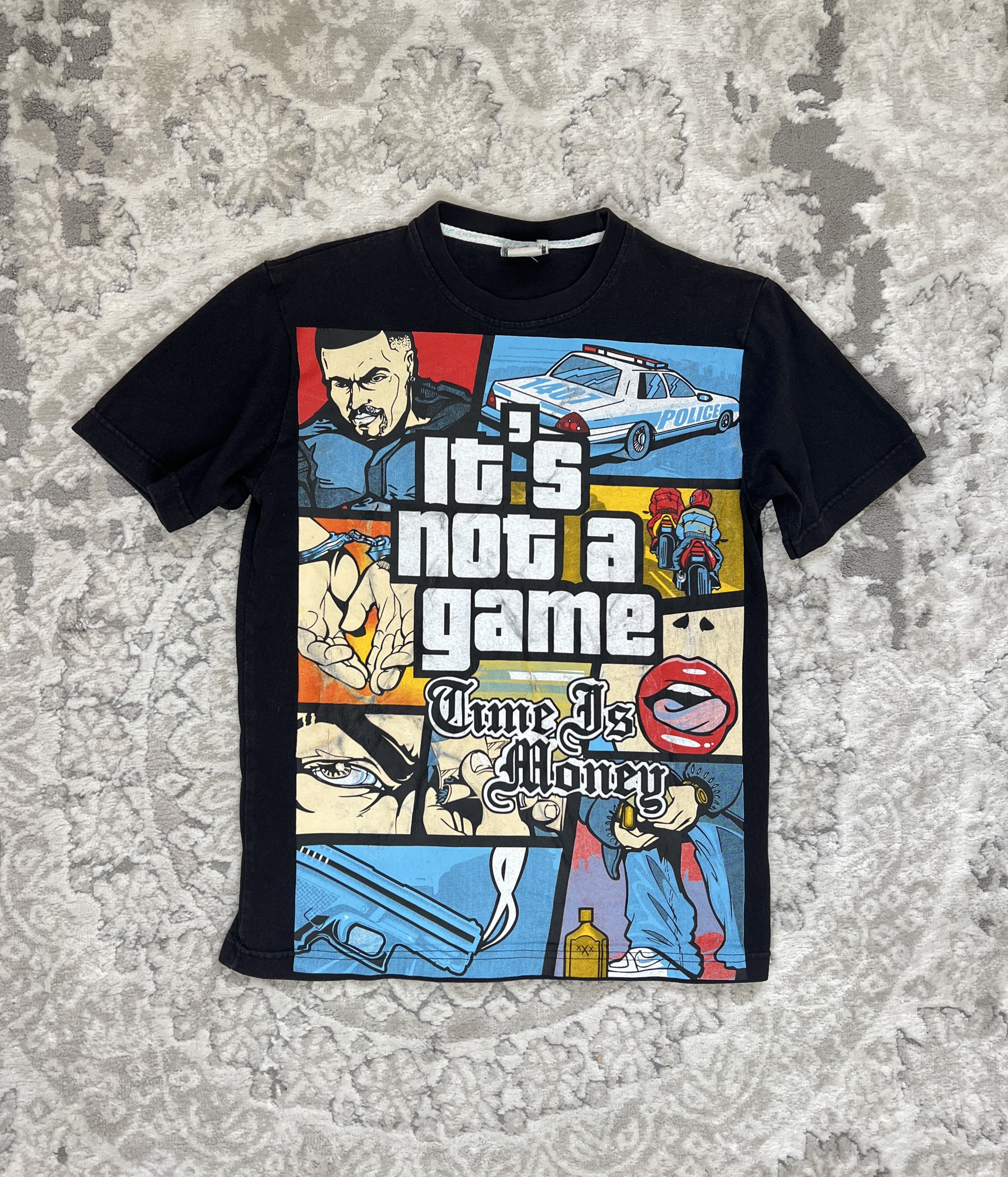 Rockstar Games Time Is Money GTA Style Streetwear Graphic Tee Size US S / EU 44-46 / 1 - 1 Thumbnail