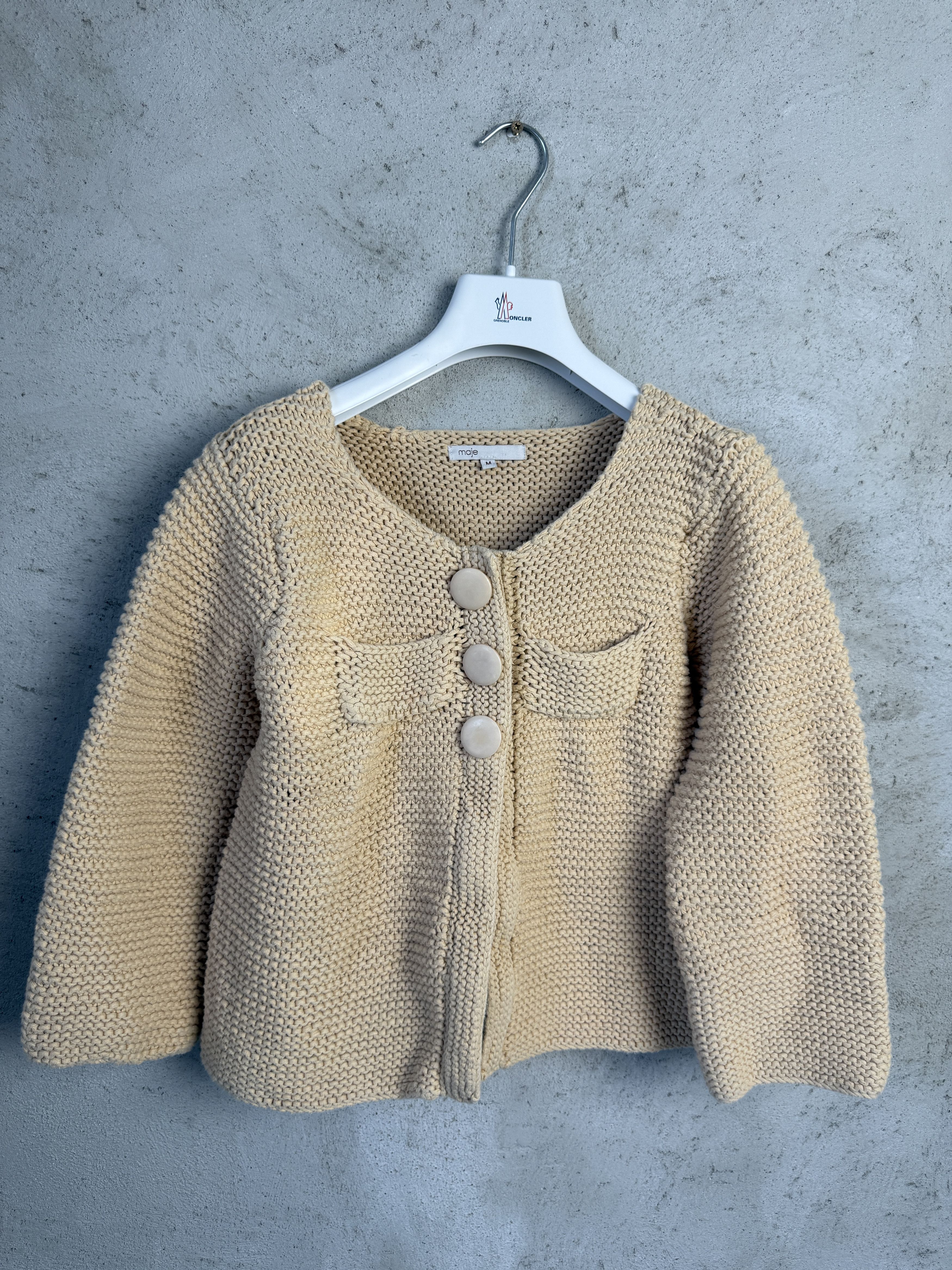 Maje Maje cardigan cotton sweater knitwear Size M / US 6-8 / IT 42-44 - 1 Thumbnail