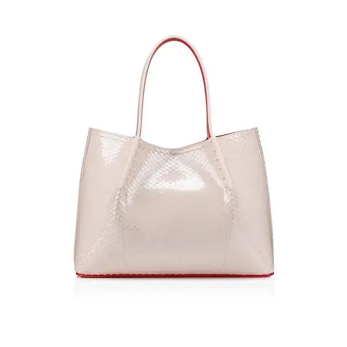 Christian Louboutin o1s1wg110125 Size:OS /Small Patent Tote Bag in Off White Size ONE SIZE - 1 Thumbnail