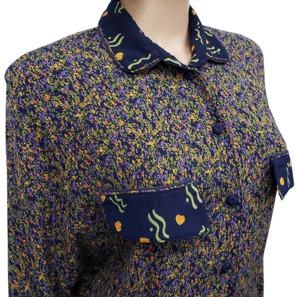 Vintage Vintage 90's Marsha Brander for COMPONIX Abstract Top 10 Size M / US 6-8 / IT 42-44 - 6 Thumbnail