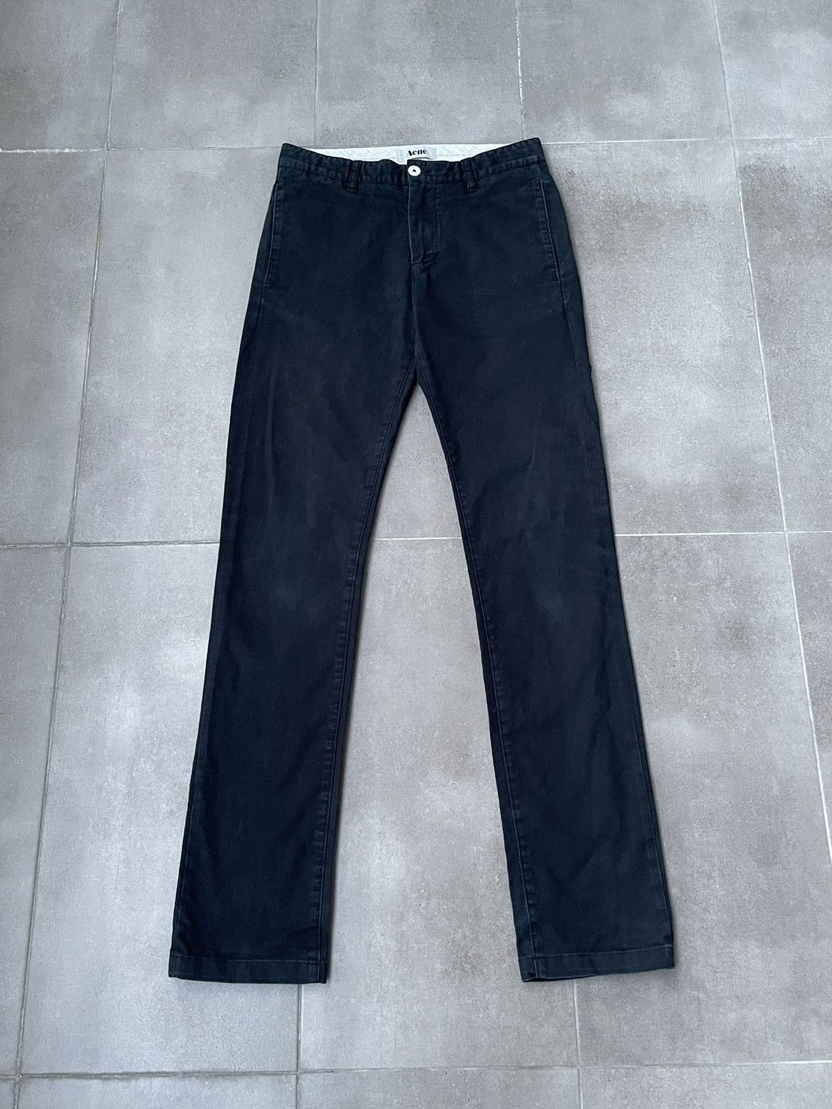 Acne Studios AW11 Acne Roc Chino Washed Black Casual Pants Size US 30 / EU 46 - 2 Thumbnail