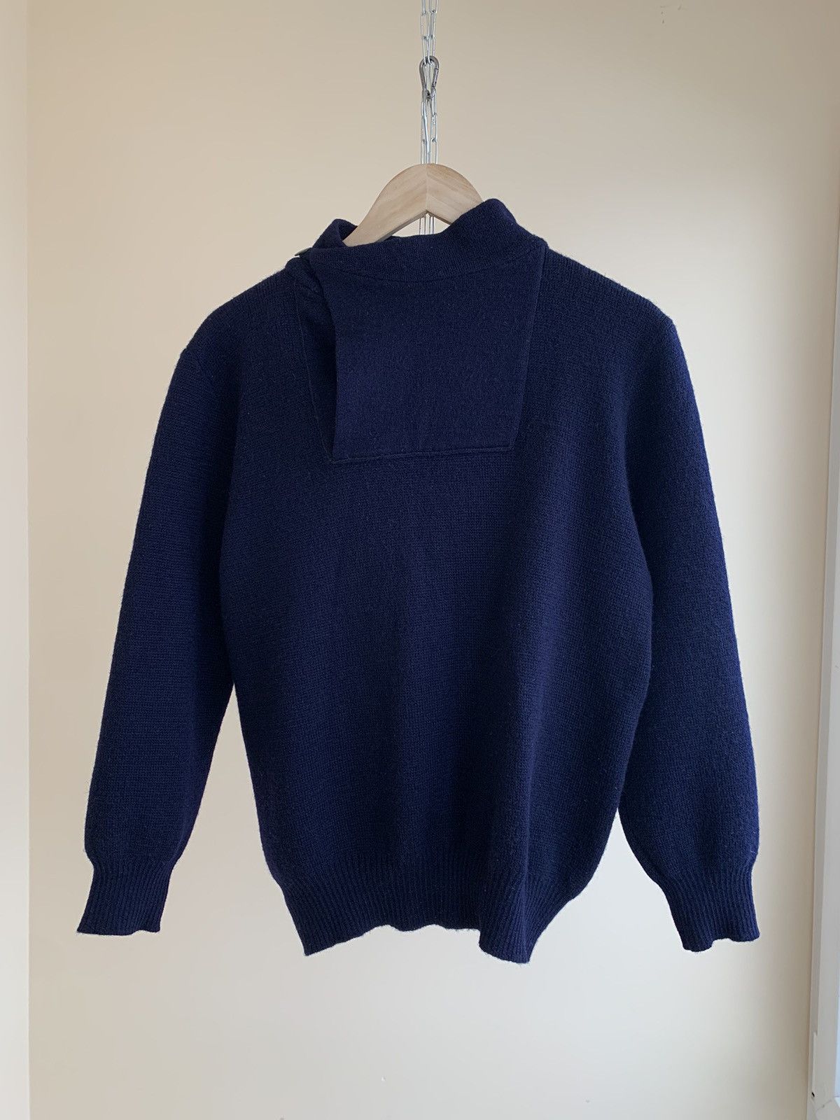 image of Mbl Marine Fisherman Sweater Vintage 70's 80's Made In France in Navy, Men's (Size Medium)