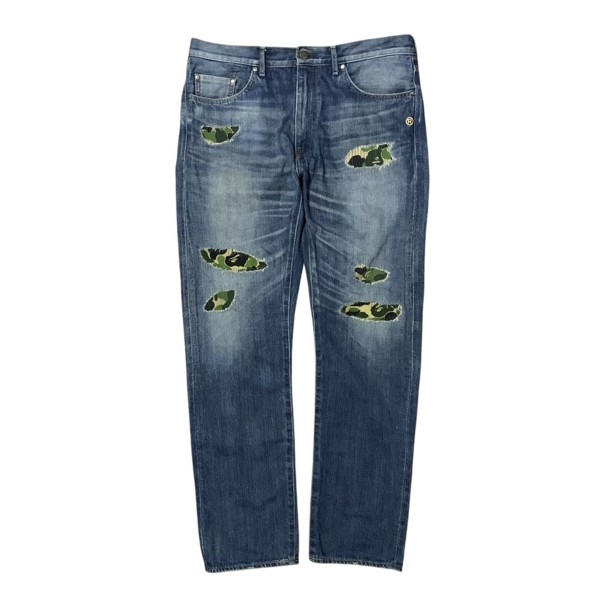 Bape Bape Damage Denim Pants Size US 36 / EU 52 - 1 Thumbnail
