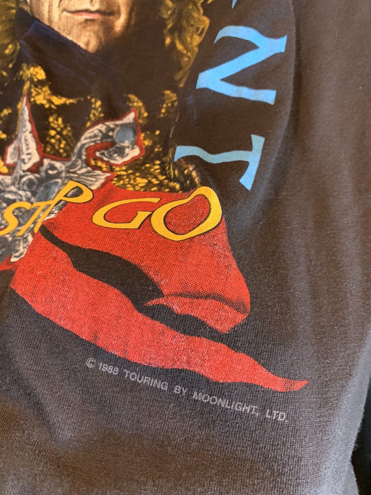 Band Tees × Led Zeppelin × Vintage RARE* Vintage Robert Plant 1988 Non Stop Go World Tour Shirt Size US L / EU 52-54 / 3 - 5 Thumbnail